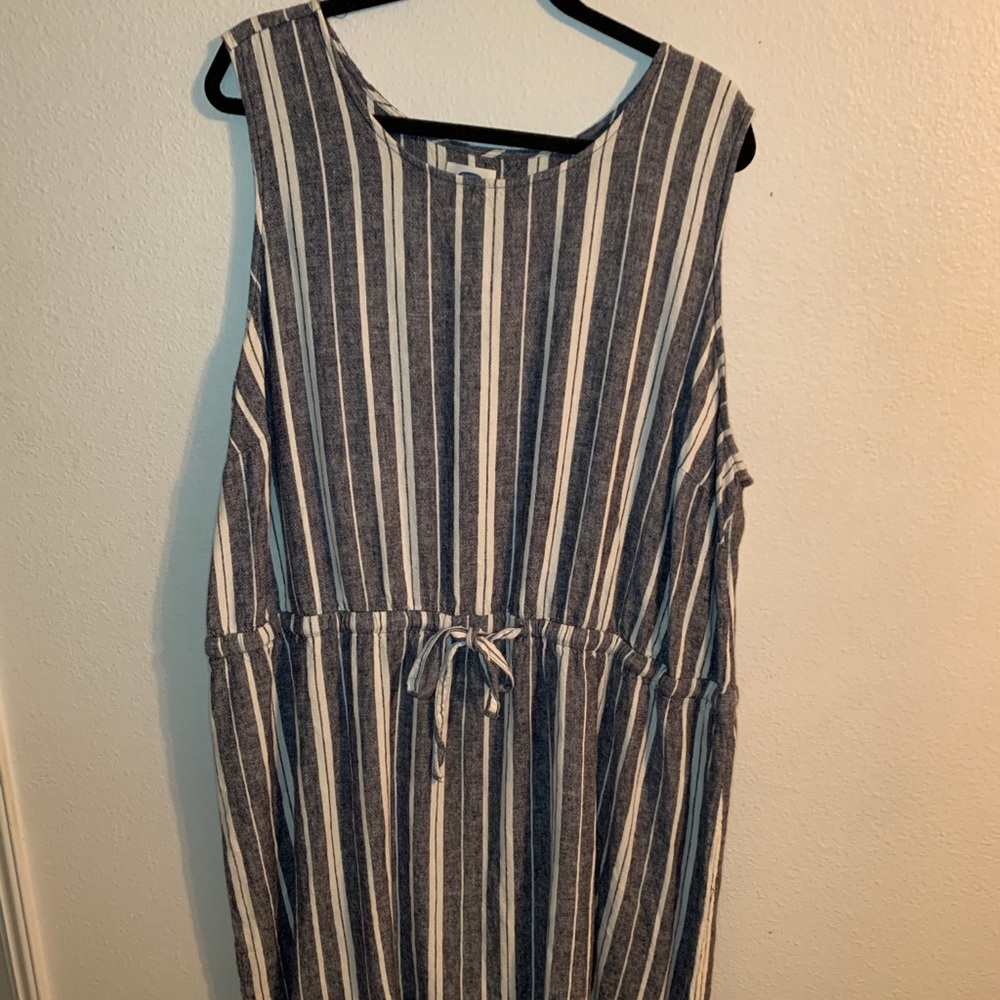 Old Navy plus size striped linen dress